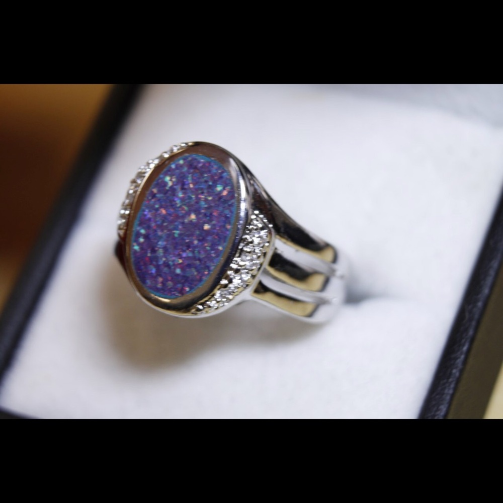 Beautiful Purple Opal Ring. View 4